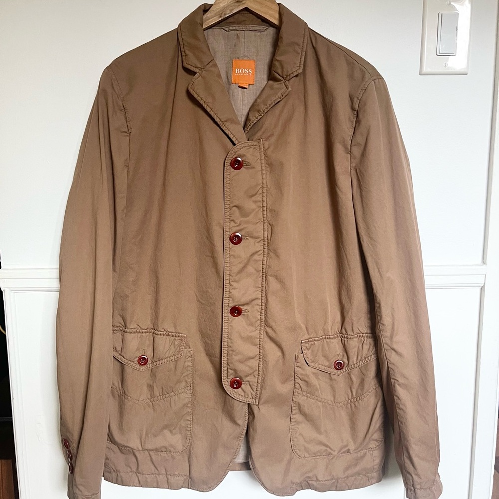Hugo Boss orange cotton brown jacket